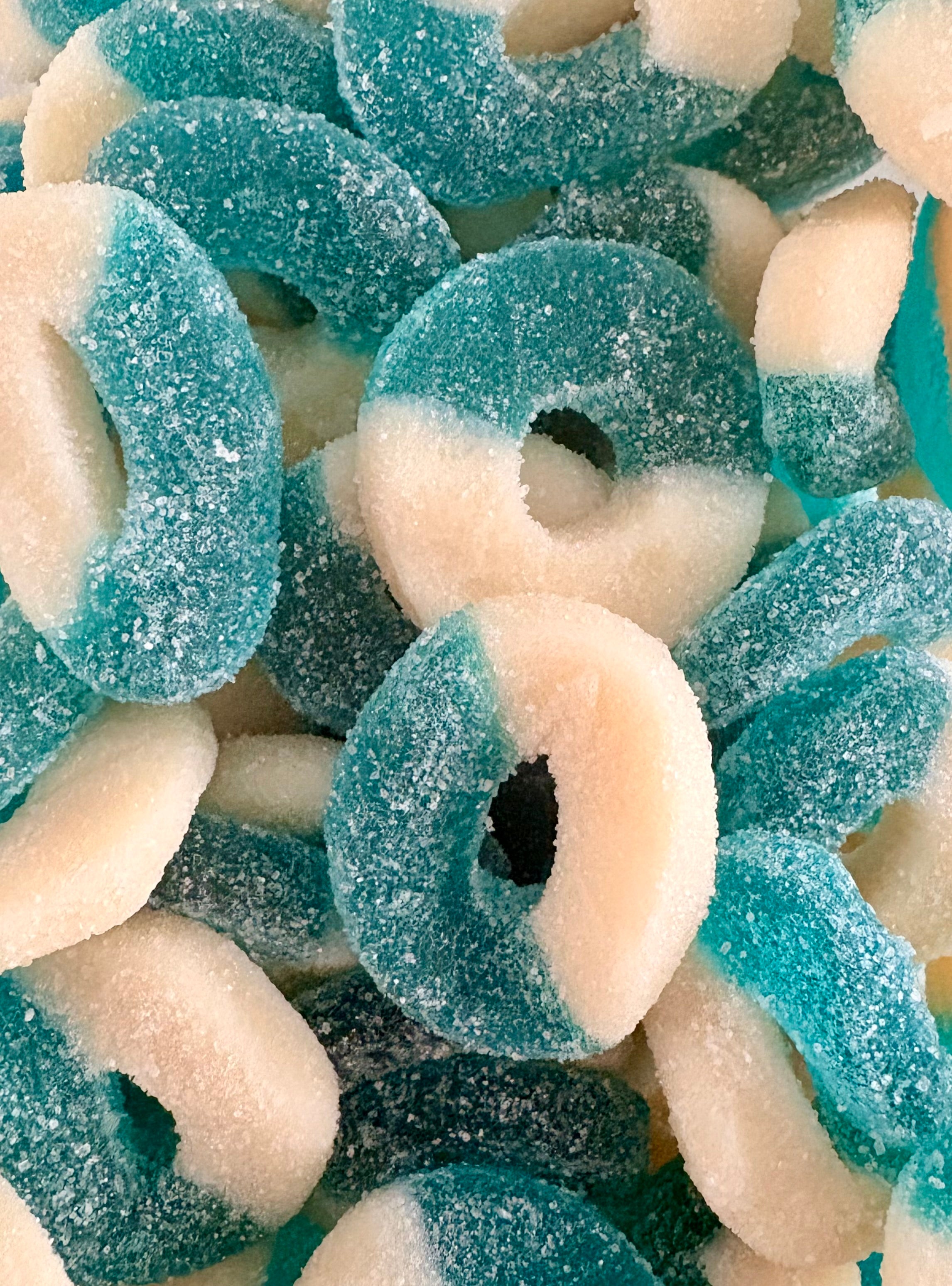 Anneaux à la framboise bleue